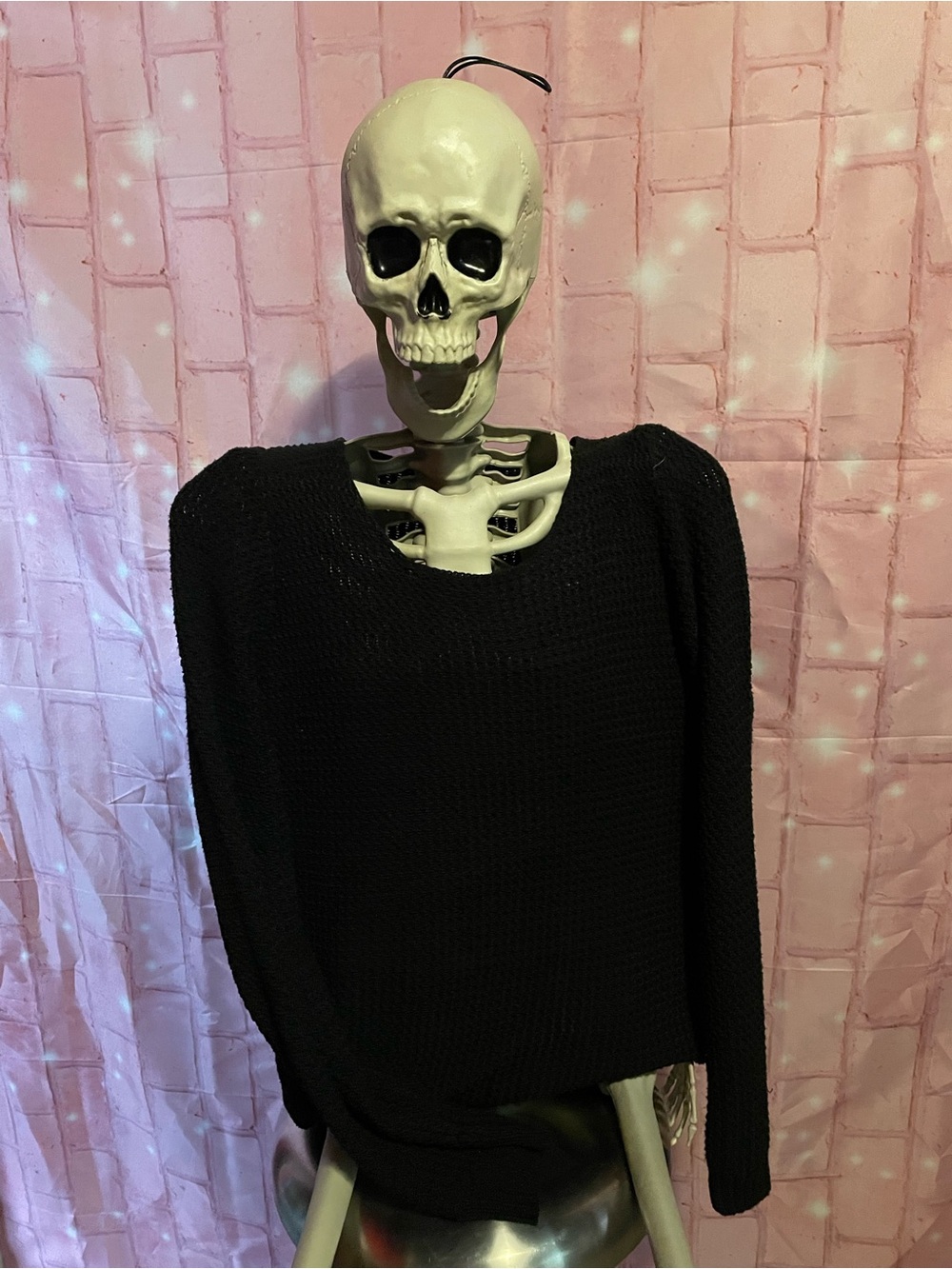 Black men’s Knit Sweater - Classic Crewneck